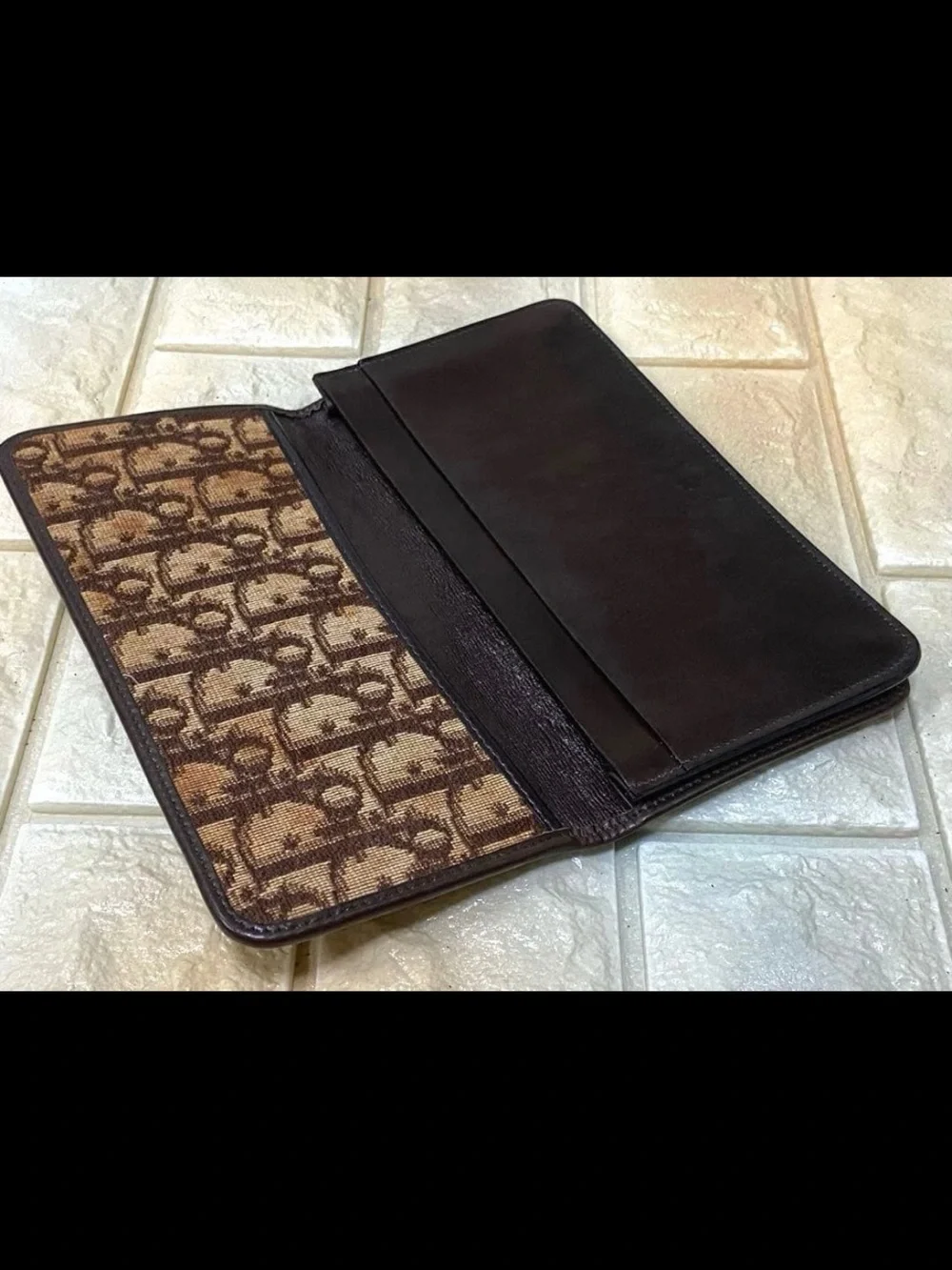 Dior Brown Signature Jacquard Wallet